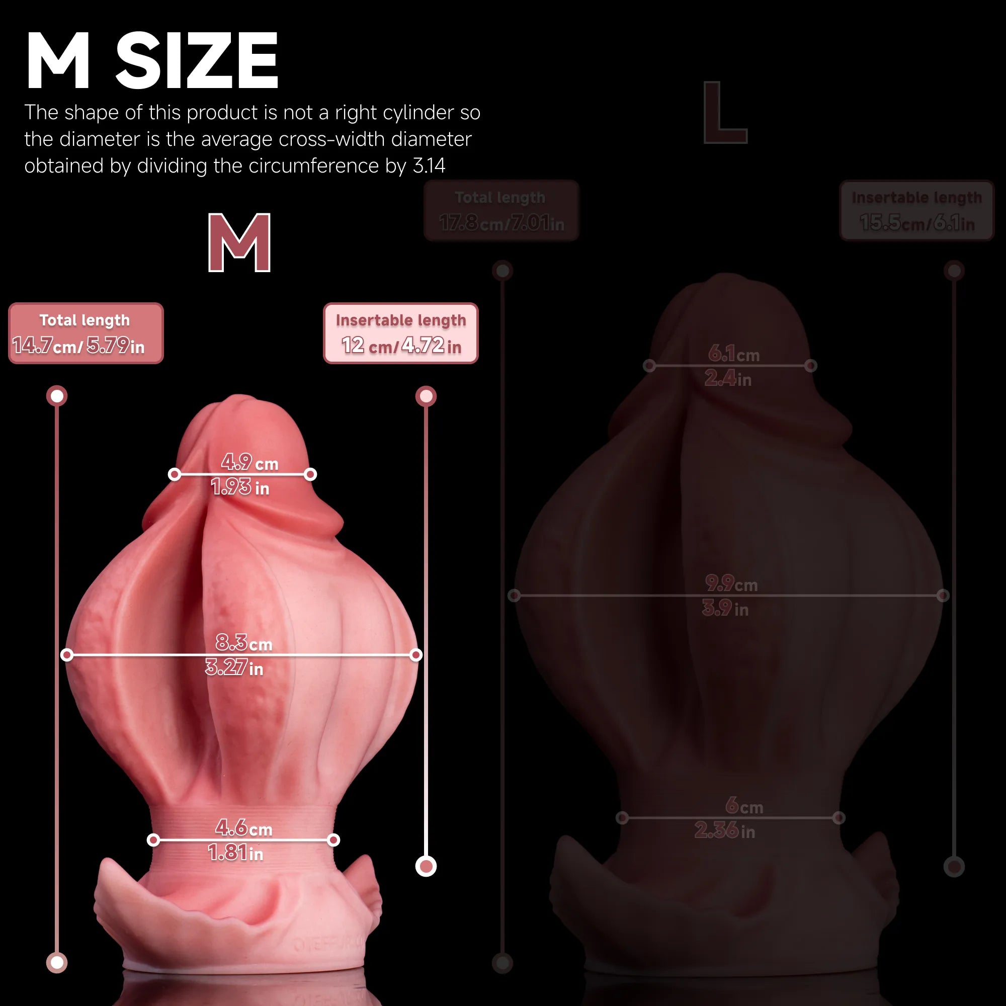 Oieffur Fissure Fantasy Stroker petal-textured platinum silicone dildo with penetrable design, realistic details for intimate pleasure.