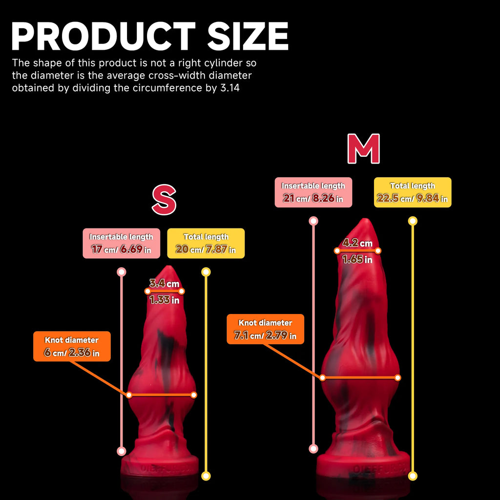 Realistic Firewolf silicone dildo by Oieffur, depicting a wolf and dog design with detailed, lifelike features for adult use.