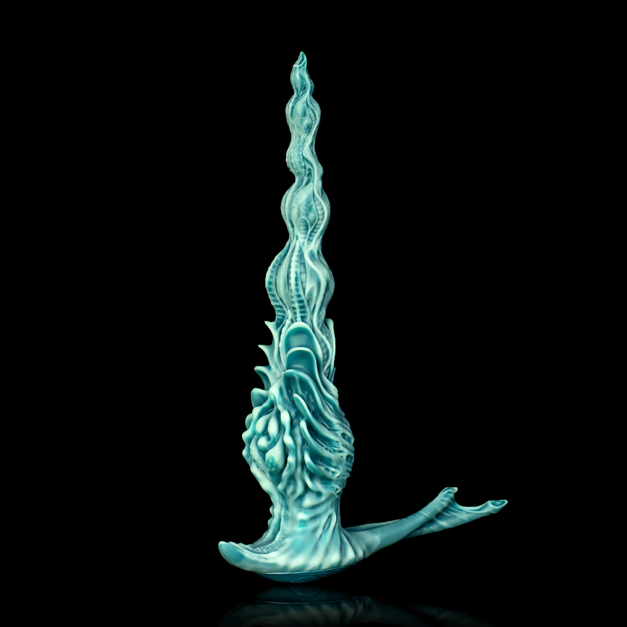 Oieffur Winding Fantasy Dildo with textured beads for pleasure, featuring a colorful, spiral design and realistic shape. Image principale du produit