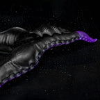 Oieffur Twin Fantasy double-ended dildo with alien tentacle design, featuring textured silicone surface and dual insertable ends.