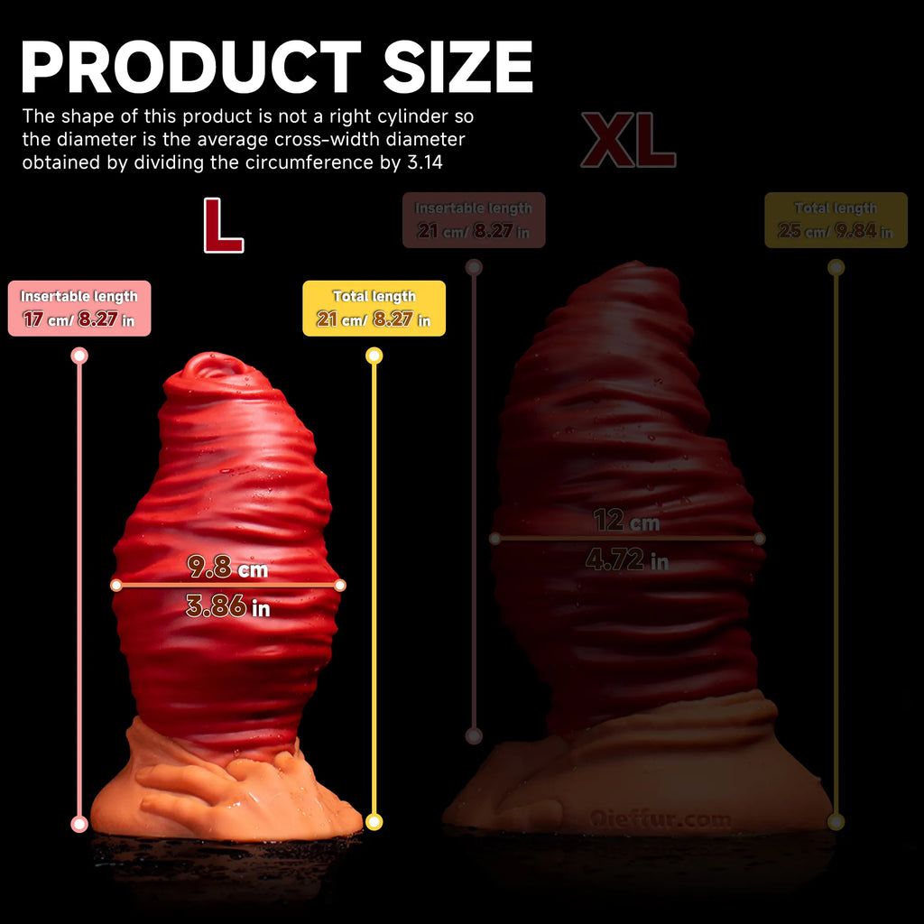 Oieffur Fantasy Dildo mirror anal plug designed to mimic anal prolapse for realistic expansion and stimulation.