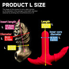 Oieffur Milking Fruit II anal plug with soft sleeve and hard core, fantasy dildo designed for intimate pleasure.