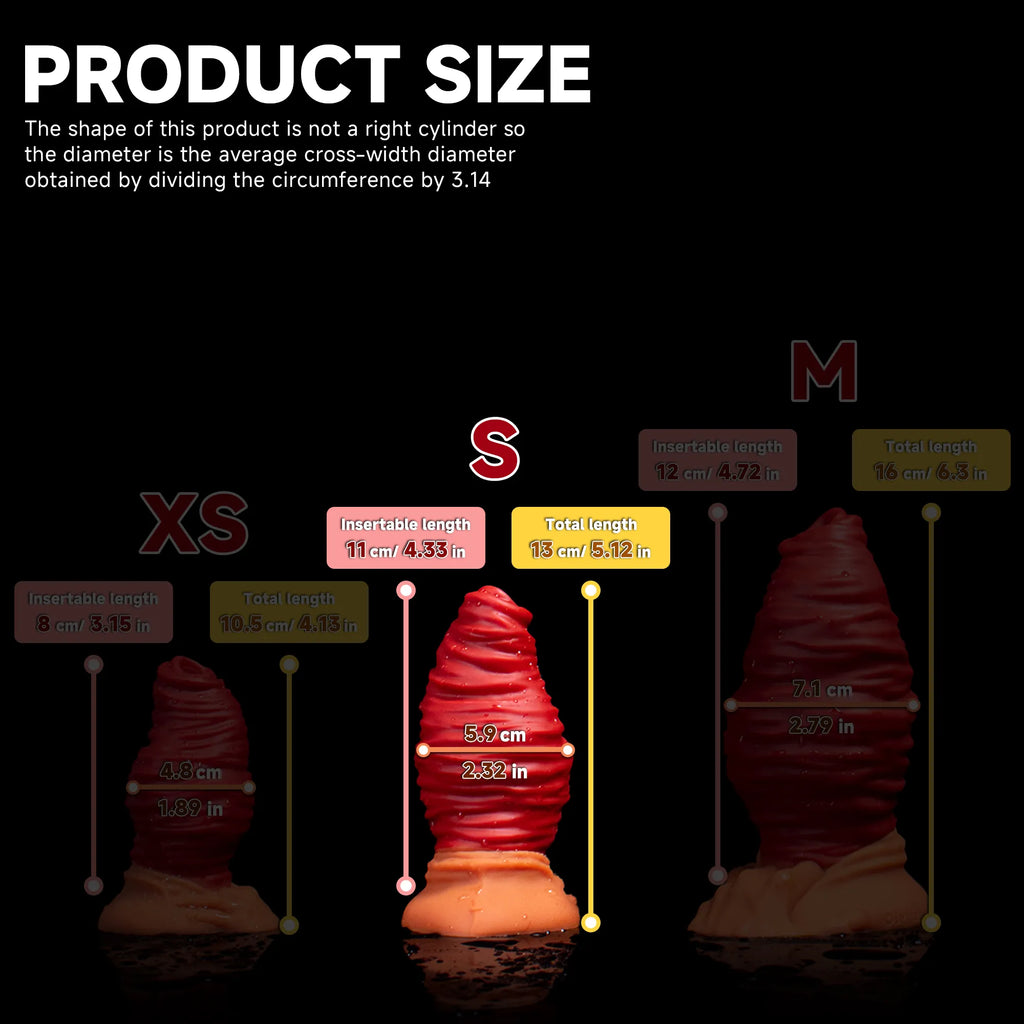 Oieffur Fantasy Dildo mirror anal plug designed to mimic anal prolapse, showcasing realistic shape and detailed texture.
