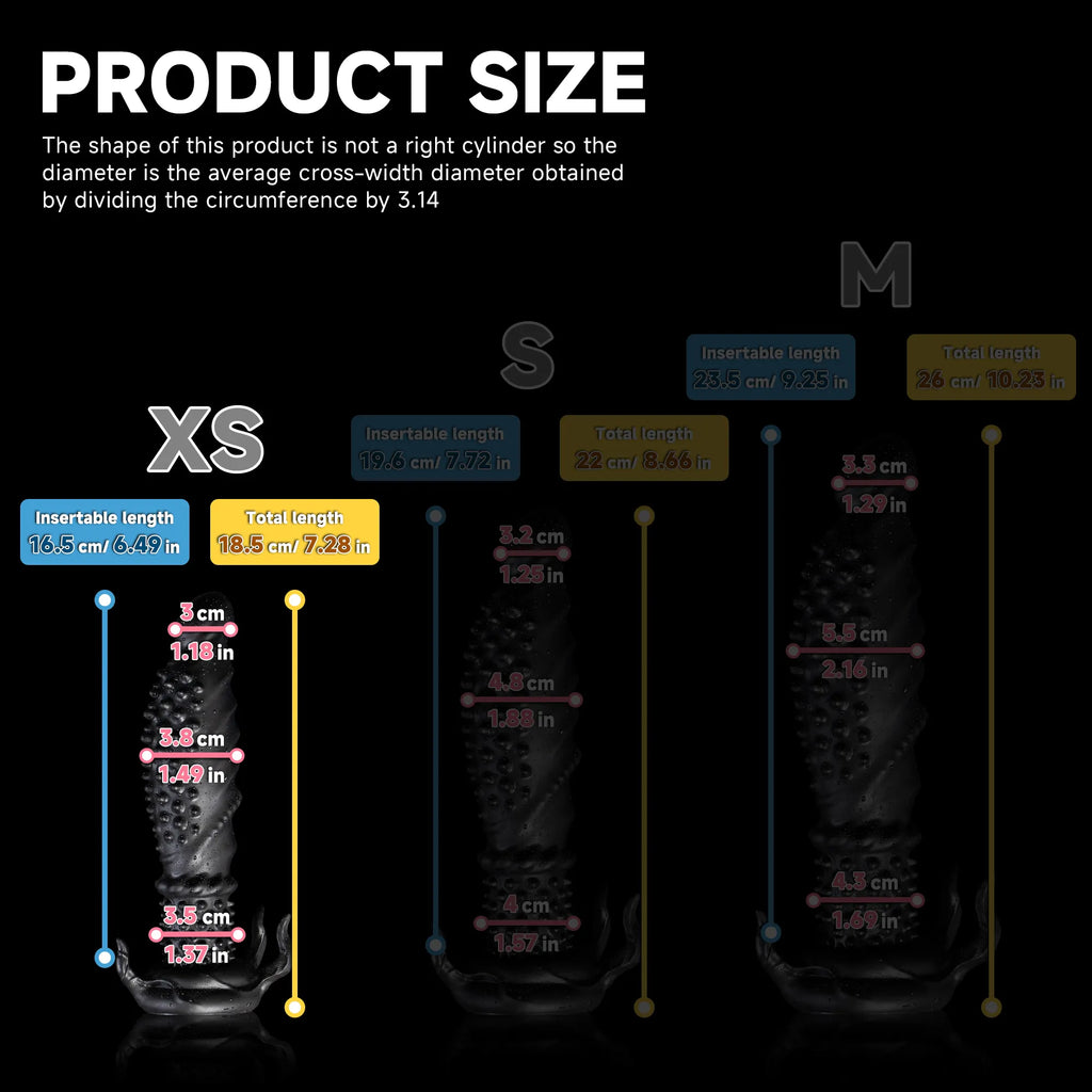 Black Abyss spiked dildo from Oieffur, crafted from platinum silicone, featuring a realistic shape with textured spikes for sensation.