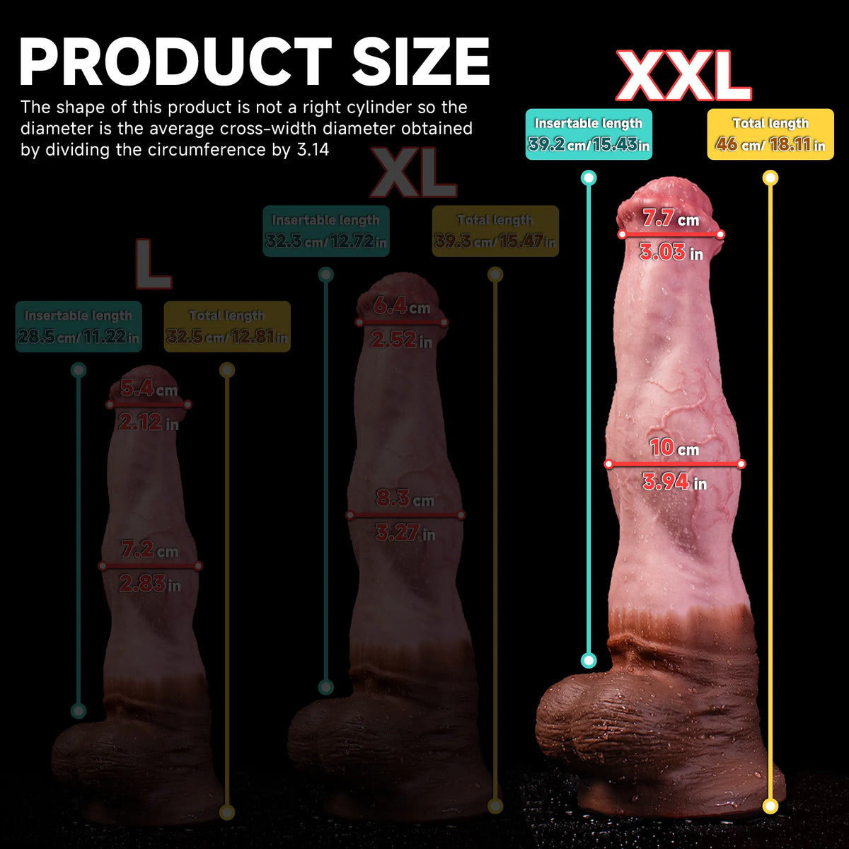Horse-inspired platinum silicone fantasy dildo by Oieffur, showcasing its detailed design and XXL size.