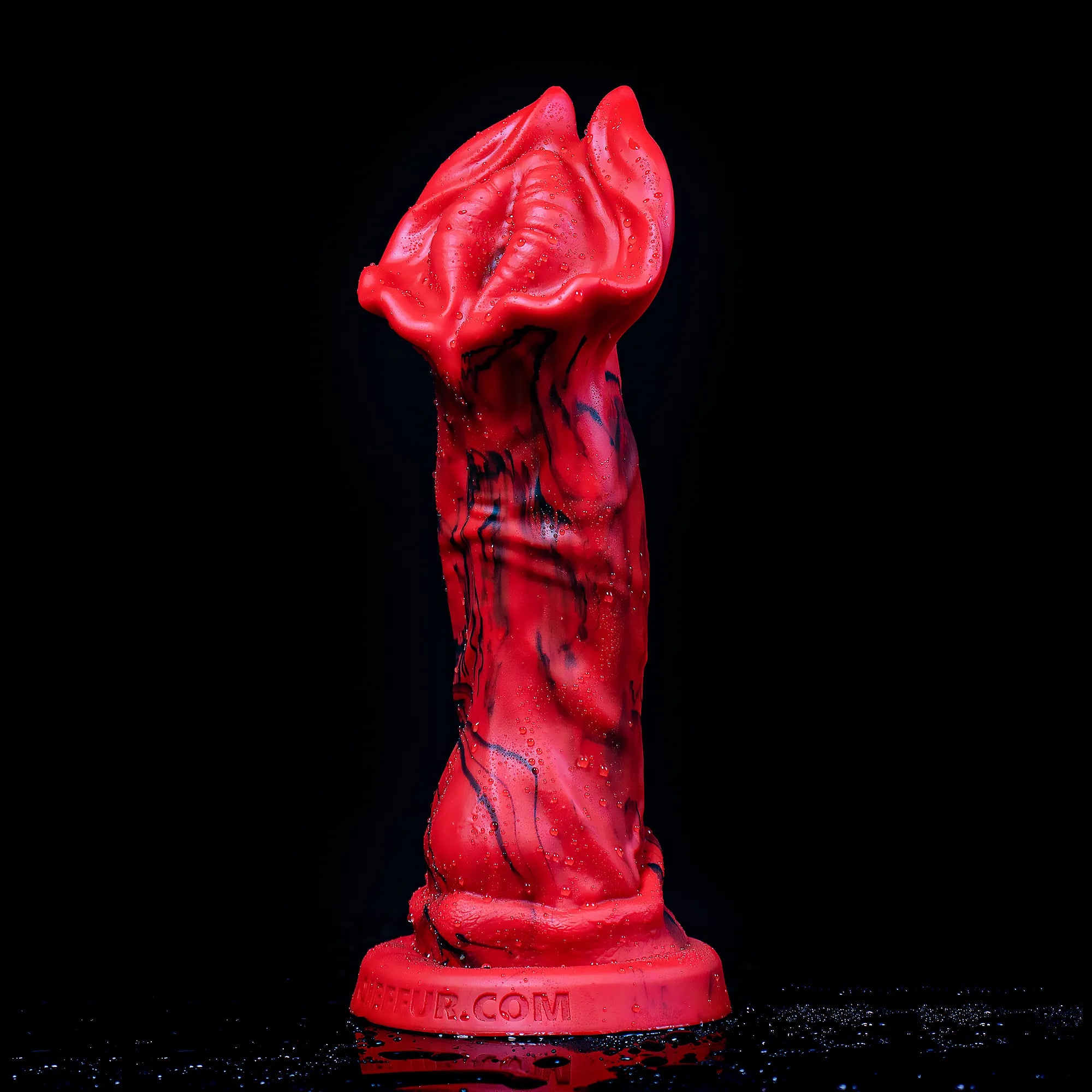 Red Rock Turtle Red Dragon dildo by Oieffur, a high-quality silicone fantasy dildo with detailed turtle and dragon features. Image principale du produit