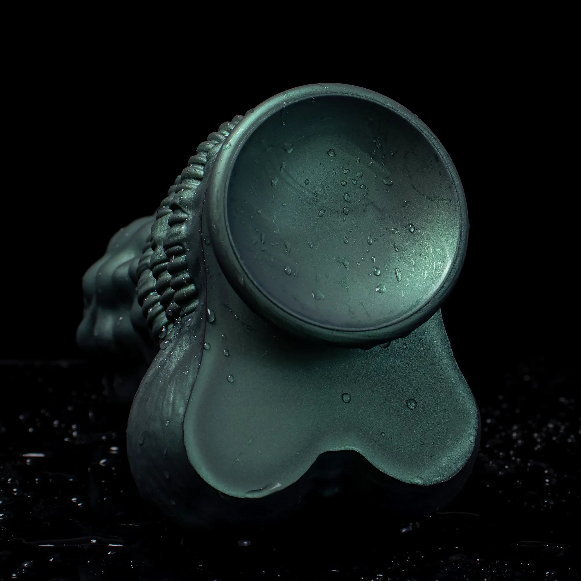 Oieffur Nexus Node Monster Toy with alien texture in platinum silicone, fantasy dildo designed for realistic feel and visual appeal.