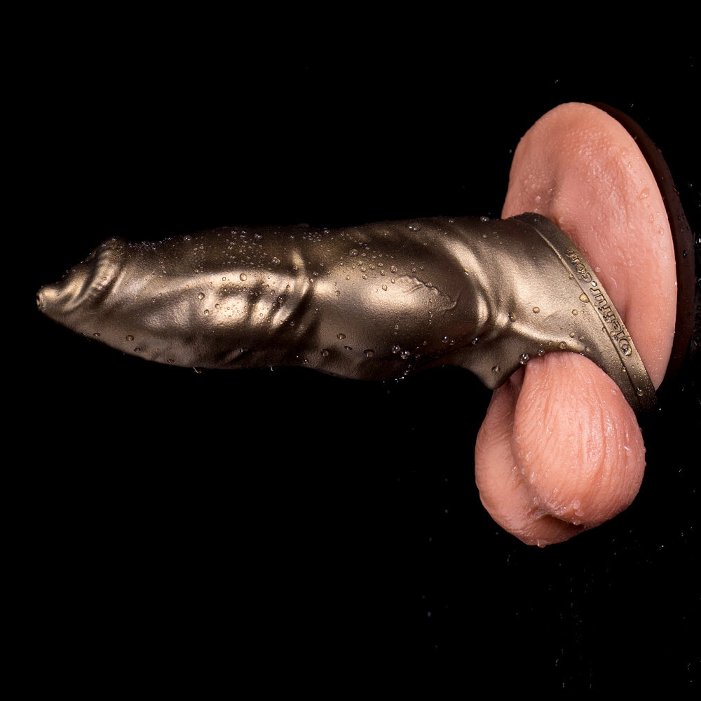 Realistic dog penis sleeve made of platinum silicone, designed as a canine cock extender, for realistic canine anatomy. Image principale du produit