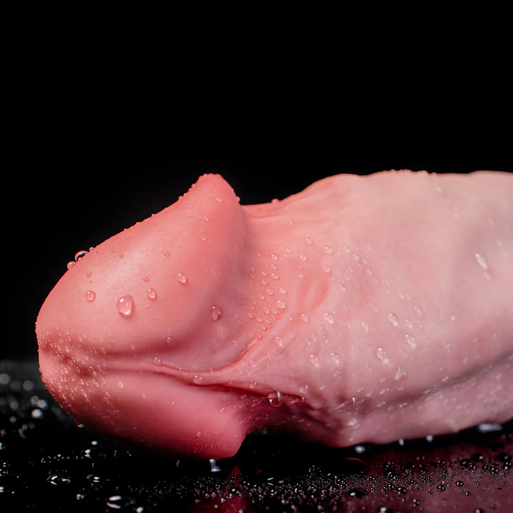 Realistic Vivid Dildo by Oieffur featuring a thick design, large head, and gentle curve for realistic sensation and pleasure.